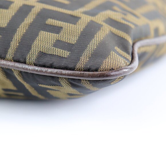 Fendi Vintage Front Zip Flat Messenger Bag Zucca Canvas Medium - Picture 7 of 16